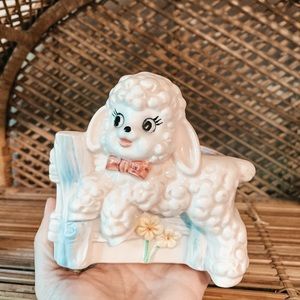 Adorable Vintage Lamb Ceramic Dish Planter